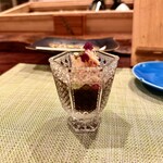 てんぷら天英 - 沖縄の太もずく 毛蟹添え