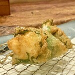 てんぷら天英 - 熊野の伊勢海老大葉包み