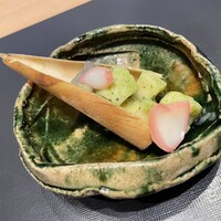 坐来 大分 - 先付け:筍木の芽味噌和え