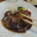 キッチン ブルー グローブ - 次のプロックも分厚い