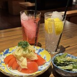 市ヶ谷の羊 - ガリトマト　　小松菜ナムル