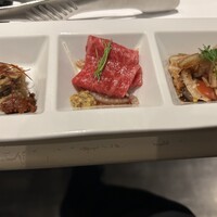 黒毛和牛焼肉きっしゃん 北新地店 - 前菜（牛佃煮　和牛ユッケなど）