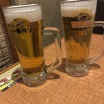 魚民 - 生ビール（中ジョッキ） 636円