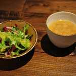 グリル 小松屋 - サラダとスープ