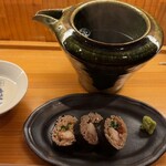 こやうら - お通しの蕎麦巻き