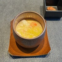 おちあいろうステーキハウス東京 - 蟹と枝豆の茶碗蒸し