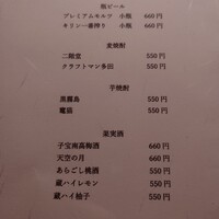 山本進一郎 - ドリンクメニュー①
