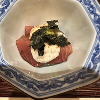 浪速割烹 昇 - よこわまぐろ　自然薯