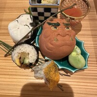 浪速割烹 昇 - 八寸　恵方巻　そら豆　イワシ　など
