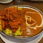 D・カジャナ - チキンティッカカレーライスランチ880円の大盛り150円