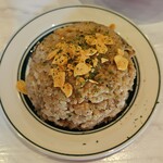 マロリーポークステーキ - ガーリックライス