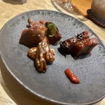 旬華 なか村 - 白レバーにチャーシュー