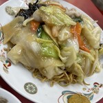 千成亭 - 五目あんかけ焼きそば　これはビールのアテにもなります