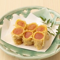 明太子の湯葉巻き揚げ