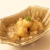 いももちの鶏そぼろ餡かけ