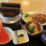 Shogetsu - 釜飯のセット　鳥の竜田揚げ付