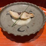 百味処 おんじき - 鰆の漬け焼き 豆乳と出汁で作ったお粥のソース