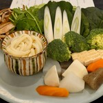 丹波篠山　近又 - 味噌牡丹鍋の厳選野菜(2人前)