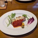 イタリア料理SAN LUCIO - 限定ランチコースのメイン「国産豚肉のトマトソース添え？？」