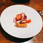 ダ マッサ - 車海老　ブラッドオレンジ　赤チコリ　悶絶級の旨さ