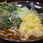 そば処 はるな - ハゼ天そば＠税込520円＋春菊天＠税込130円