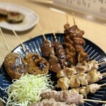楽天食堂 - レバー、ハツ、自家製つくね、ぼんじり、若鶏もも、せせり、味噌ホルモン