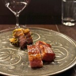 福星 - 焼豚･猪の干し肉･蕾菜