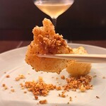 福星 - オコゼのフリット 揚げニンニク･ココナッツ和え