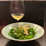 福星 - 白ミル貝･野生クレソンの花椒和え