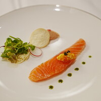 レストラン カスケード - 冬ディナー (￥10,000) サーモンマリネのリエット レムラード添え