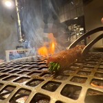 焼肉ホルモン 風土. - ザブトンと芽ねぎ巻き