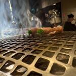 焼肉ホルモン 風土. - ザブトンの芽ねぎ巻き