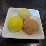 酒膳さくな - プレーン、うっちん、黒糖の３種類が楽しめました