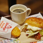 ウェンディーズ・ファーストキッチン - B・E・L・T ＋ハッシュセット (￥640)