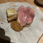 吉祥じ 和こん - 鴨焼き　多分オリジナルの粒マスタード　これが絶品