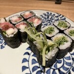 吉祥じ 和こん - トロタク巻とカッパ巻　見た目も美しい