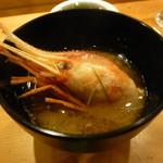 鮨処　喜楽 - 味噌汁にはえび