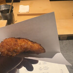 立ち喰い鮨 人人 - アジフライ