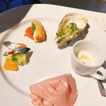 ピッツァ ジューシー - 季節の前菜盛り合わせ