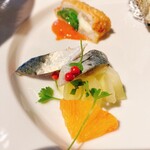 ピッツァ ジューシー - 季節の前菜盛り合わせ