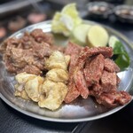 やきやき亭 - これこれ！！勝手に3種盛り٩( 'ω' )و牛ロース＆小腸＆牛ハラミ