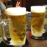萩の家 - ( ；´Д｀)スタッフさんとお好み焼きパィ~♪