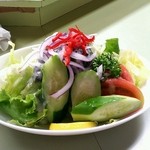 鯉とうなぎのまるます家 - 野菜サラダ2014