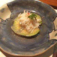 銀座瀬里奈 - 前菜1: 蟹とアボカド