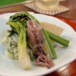 どぜう・四季料理 やぶや - 【八寸】
      新筍煮、こごみ、タラの芽、ホタルイカ、青海苔そうめん。