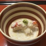 粋楽 - 海老芋の揚げ出しとタラバガニ・白菜と湯葉の餡かけ
