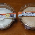 セブンイレブン - 左ザクザク食感の食べるホイップ268円(税抜、右カフェオレホイップ268円(税抜