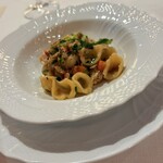 オステリア バッコ - ズワイガニのオレキエッティ