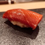 鮨 実紀 - 大間の中トロ（18日前に仕入れたものでこの日で最後だった）