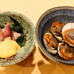ツバメヤ - イカの酢味噌・赤貝の煮付